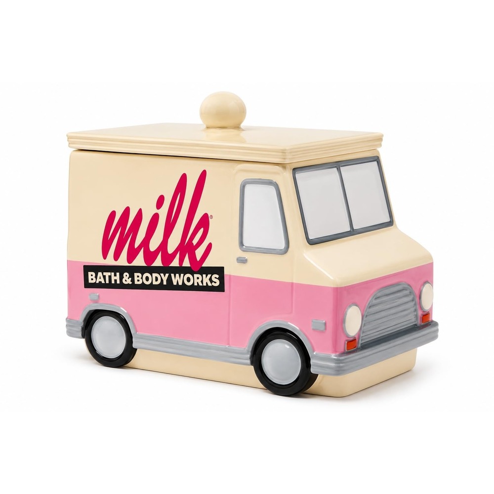 Bath & Body Works Cookie Jar Unisex OS White NEW Milk Bar Truck Ceramic